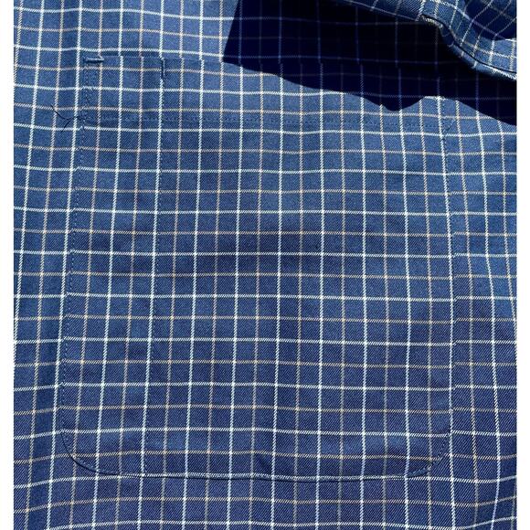 DULUTH TRADING Shirt Plaid Long Sleeve‎ Outdoor Lightweight Men Blue SIZE 3XL - Picture 5 of 6